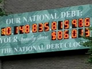 national debt clock presentment